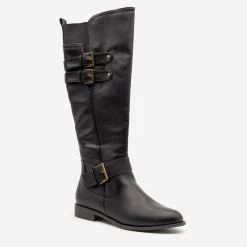 Novo Shoes Layered Buckled Boot Newest Arrivals