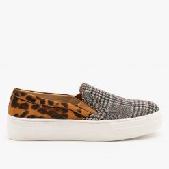 Mata Leopard And Plaid Fashion Sneakers Newest Arrivals