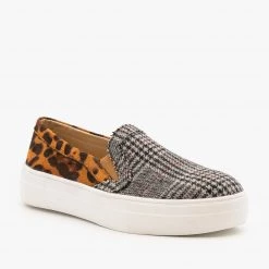 Mata Leopard And Plaid Fashion Sneakers Newest Arrivals