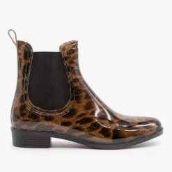 Forever Newest Arrivals Leopard Chelsea Rain Booties