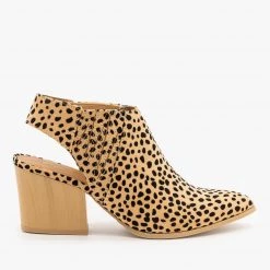 Qupid Shoes Newest Arrivals Leopard Chunky Heel Mules
