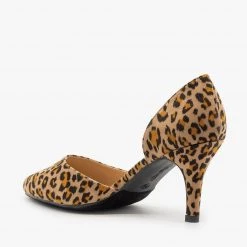 Refresh Leopard D'Orsay Kitten Heels