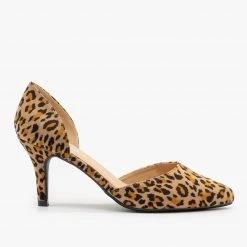 Refresh Leopard D'Orsay Kitten Heels