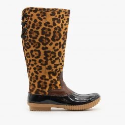 Yoki Leopard Fashion Duck Boots