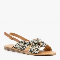 Qupid Shoes Newest Arrivals Leopard Knotted Slingback Sandals 5 Qupid Shoes Newest Arrivals Leopard Knotted Slingback Sandals