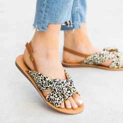 Qupid Shoes Newest Arrivals Leopard Knotted Slingback Sandals 7 Qupid Shoes Newest Arrivals Leopard Knotted Slingback Sandals