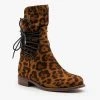 Mata Leopard Laced Sides Booties Newest Arrivals