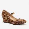Anna Shoes Leopard Mary Jane Wedges Newest Arrivals