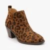Mata Newest Arrivals Leopard Metallic Studded Booties