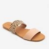 Olivia Miller Newest Arrivals Leopard Nude Open Toe Sandals