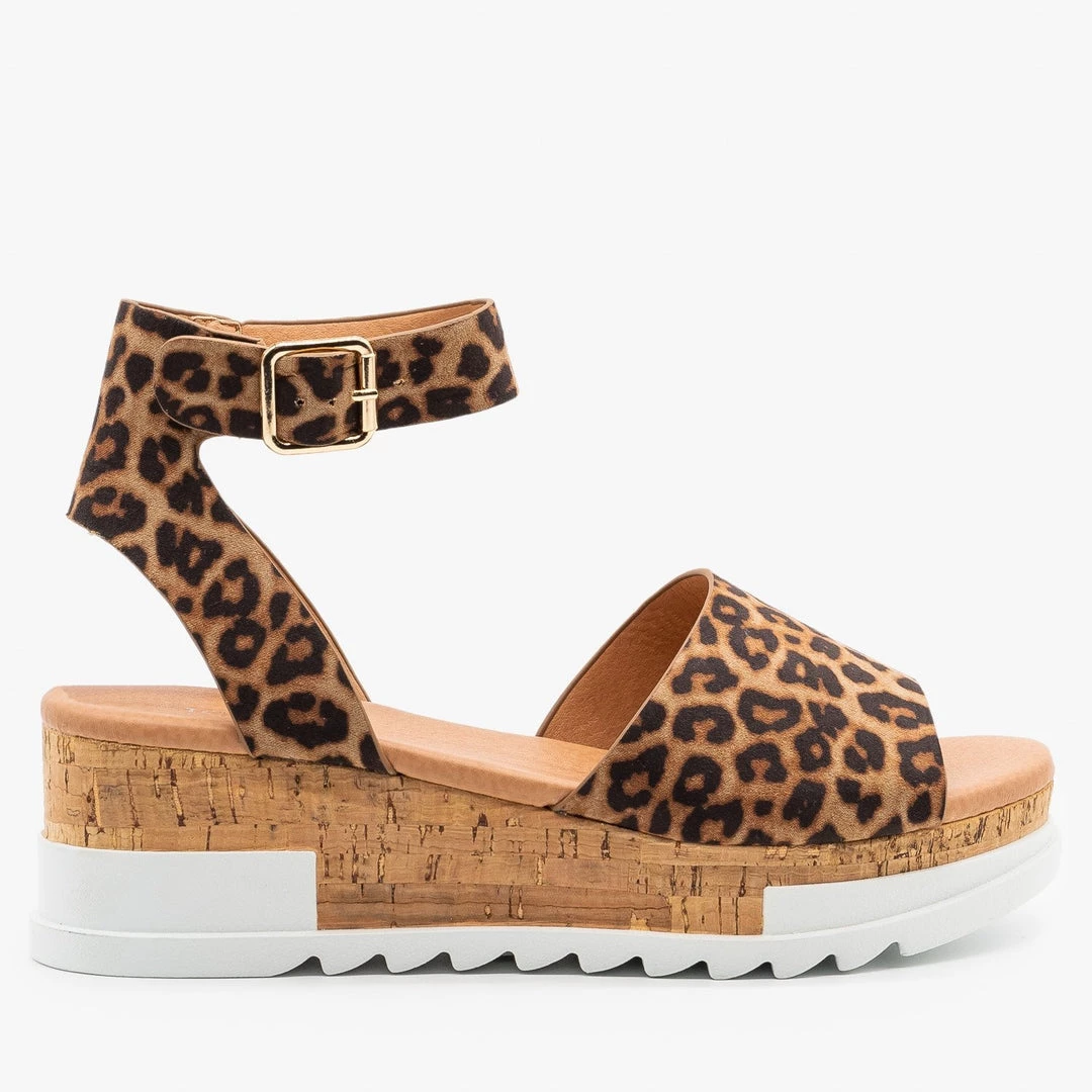 Top Moda Leopard Print Cork Wedge Sandals Newest Arrivals 1 Top Moda Leopard Print Cork Wedge Sandals Newest Arrivals