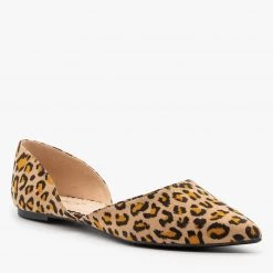 Refresh Newest Arrivals Leopard Print D'Orsay Pointed Toe Flats