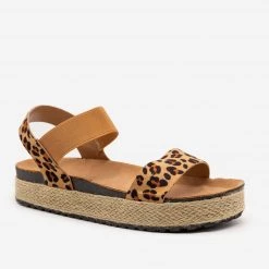Olivia Miller Leopard Print Espadrille Sandals