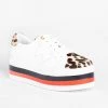 Weeboo Leopard Print Platform Fashion Sneakers