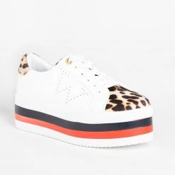 Weeboo Leopard Print Platform Fashion Sneakers