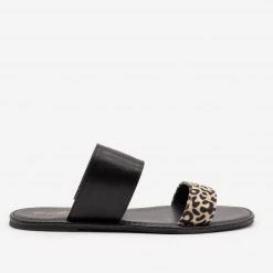 Mata Leopard Print Slip On Sandals