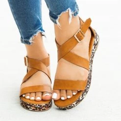 Bamboo Shoes Leopard Print Sole Sandals