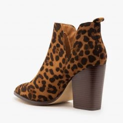 Mata Leopard V-Cut Pointed Toe Booties Newest Arrivals 5 Mata Leopard V-Cut Pointed Toe Booties Newest Arrivals
