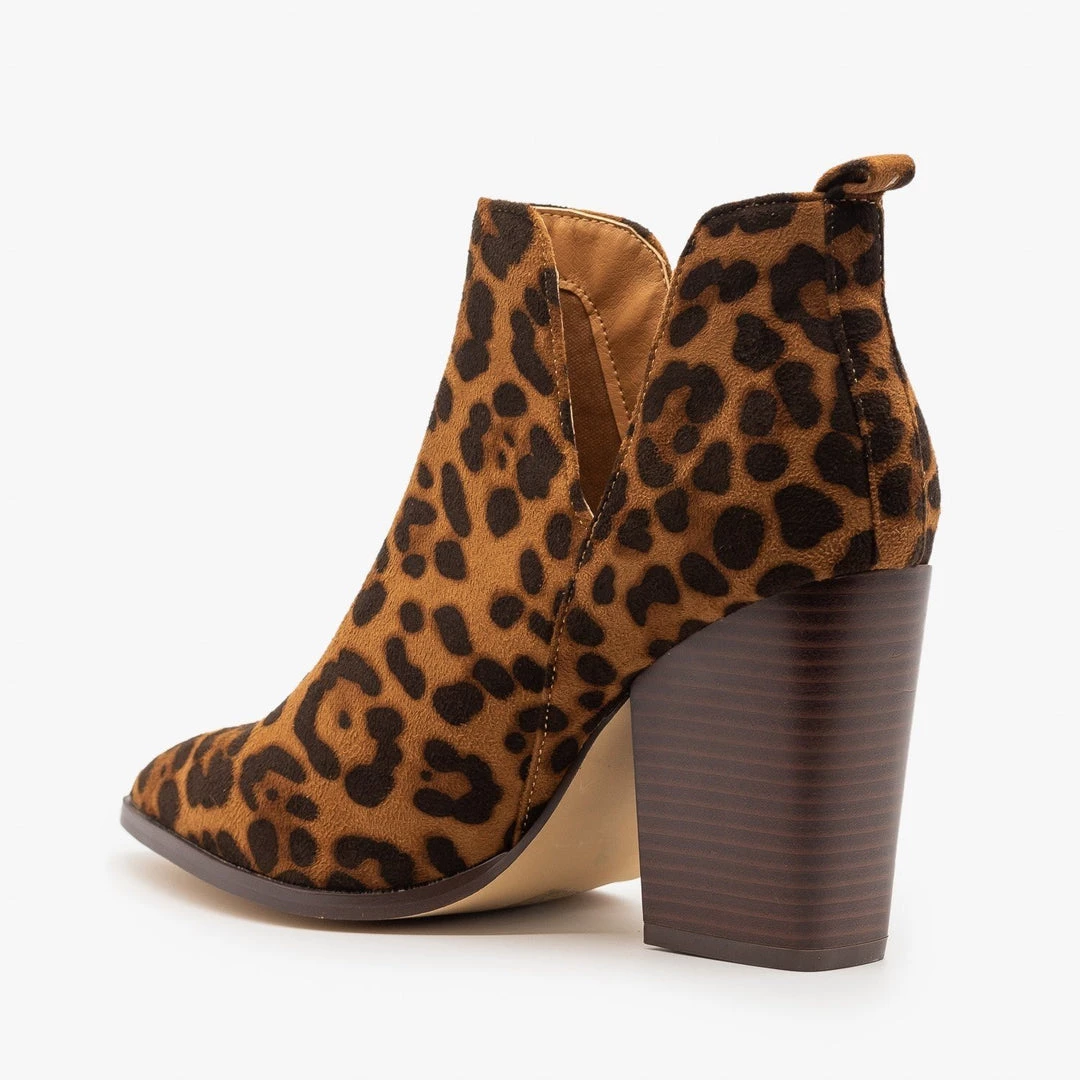 Mata Leopard V-Cut Pointed Toe Booties Newest Arrivals 3 Mata Leopard V-Cut Pointed Toe Booties Newest Arrivals