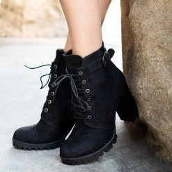 Top Moda Leslie Lug Platform Booties Newest Arrivals