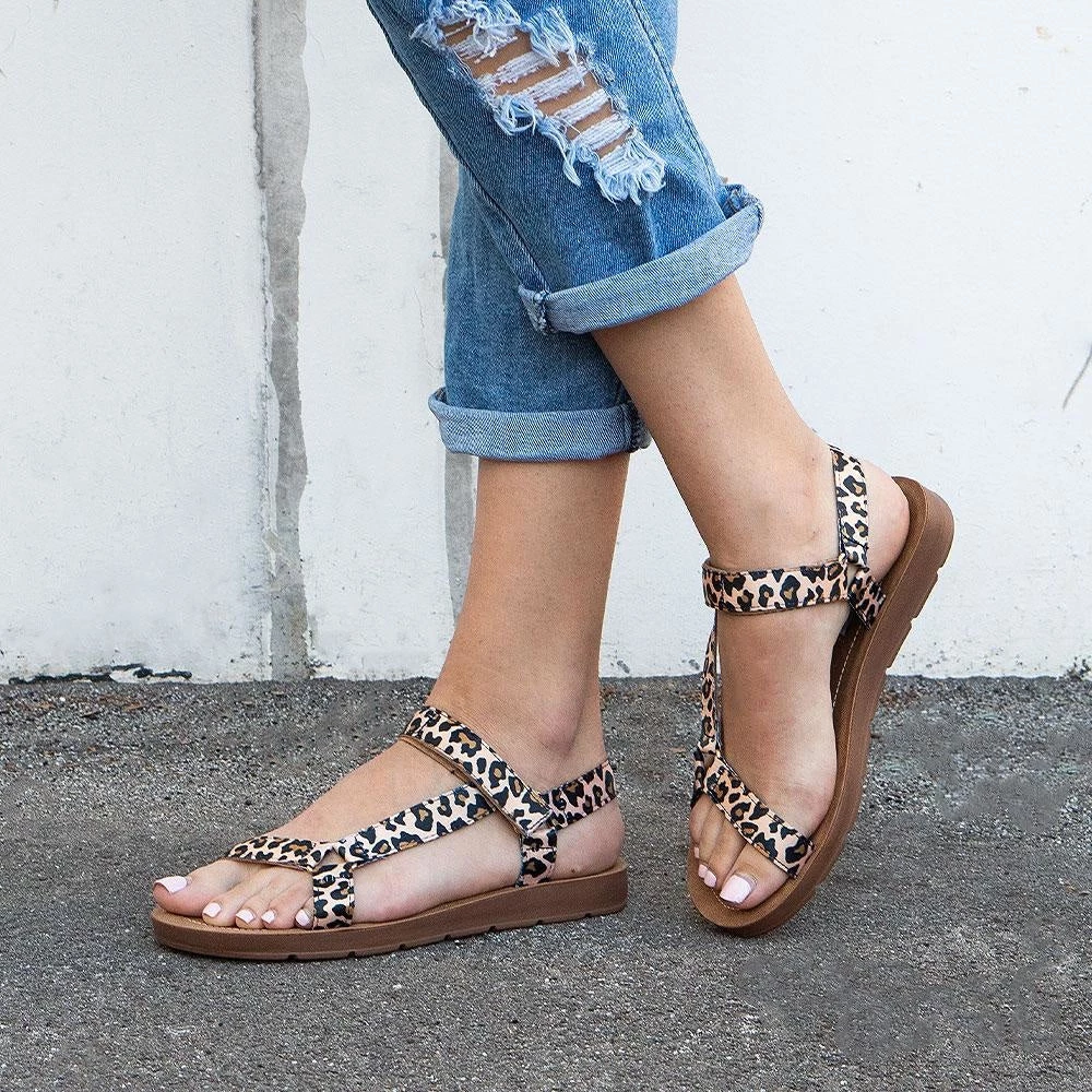 Forever Newest Arrivals Leyla Leopard Cushioned Sandals 1 Forever Newest Arrivals Leyla Leopard Cushioned Sandals