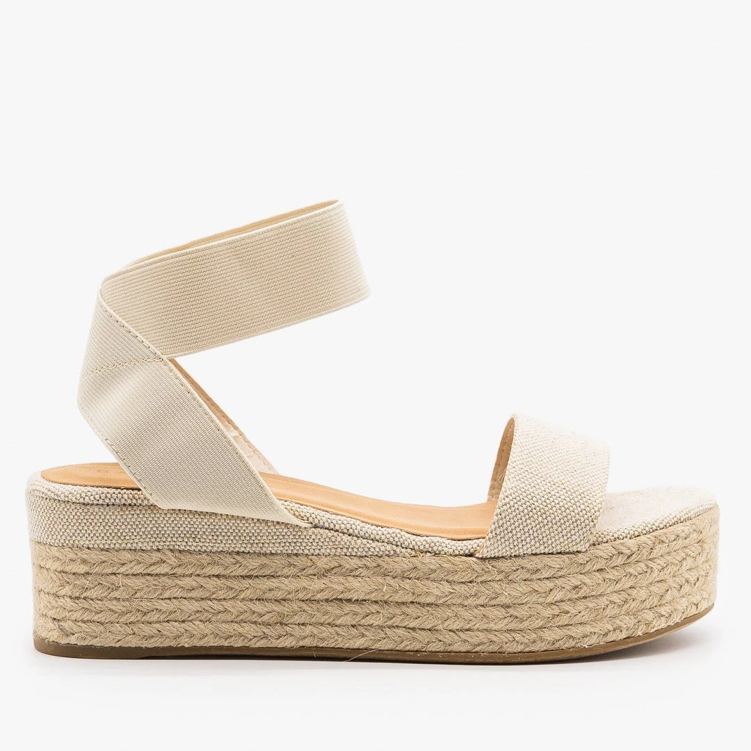 Bamboo Shoes Linen Weave Espadrille Platform Sandals 1 Bamboo Shoes Linen Weave Espadrille Platform Sandals