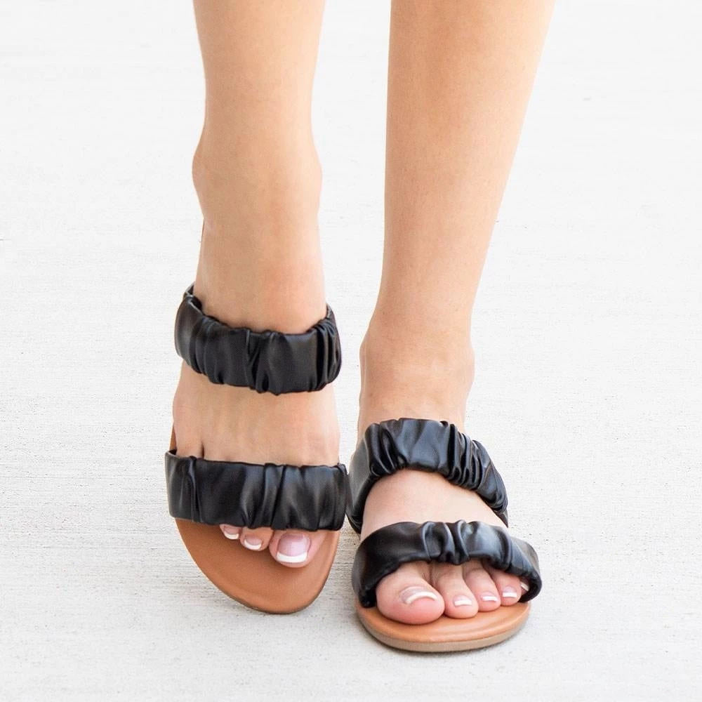 Mixx Shoes Newest Arrivals Lisa Scrunched Sandals 2 Mixx Shoes Newest Arrivals Lisa Scrunched Sandals
