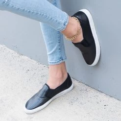 Qupid Shoes Lizard Print Slip-On Sneakers Newest Arrivals