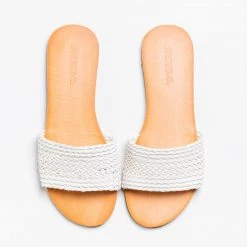 Soda Shoes Lovely Basketweave Slides Newest Arrivals