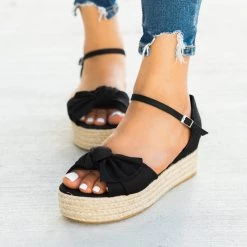 Bamboo Shoes Lovely Bow Tie Espadrille Flatform Sandals 21 Bamboo Shoes Lovely Bow Tie Espadrille Flatform Sandals