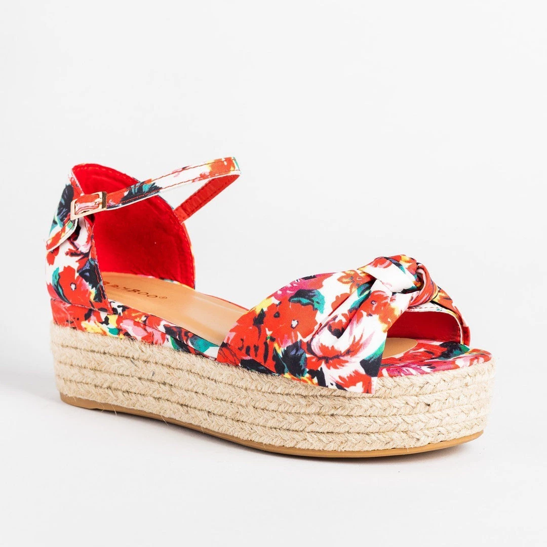 Bamboo Shoes Lovely Bow Tie Espadrille Flatform Sandals 4 Bamboo Shoes Lovely Bow Tie Espadrille Flatform Sandals