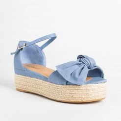 Bamboo Shoes Lovely Bow Tie Espadrille Flatform Sandals