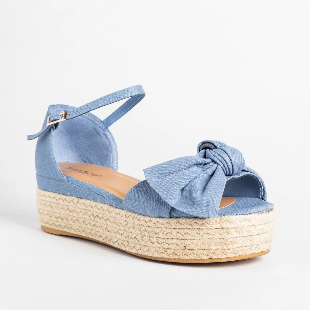 Bamboo Shoes Lovely Bow Tie Espadrille Flatform Sandals 1 Bamboo Shoes Lovely Bow Tie Espadrille Flatform Sandals