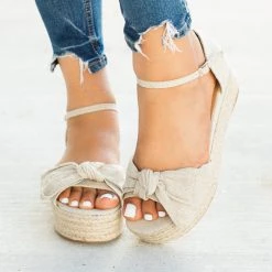 Bamboo Shoes Lovely Bow Tie Espadrille Flatform Sandals 19 Bamboo Shoes Lovely Bow Tie Espadrille Flatform Sandals