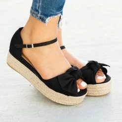 Bamboo Shoes Lovely Bow Tie Espadrille Flatform Sandals 20 Bamboo Shoes Lovely Bow Tie Espadrille Flatform Sandals