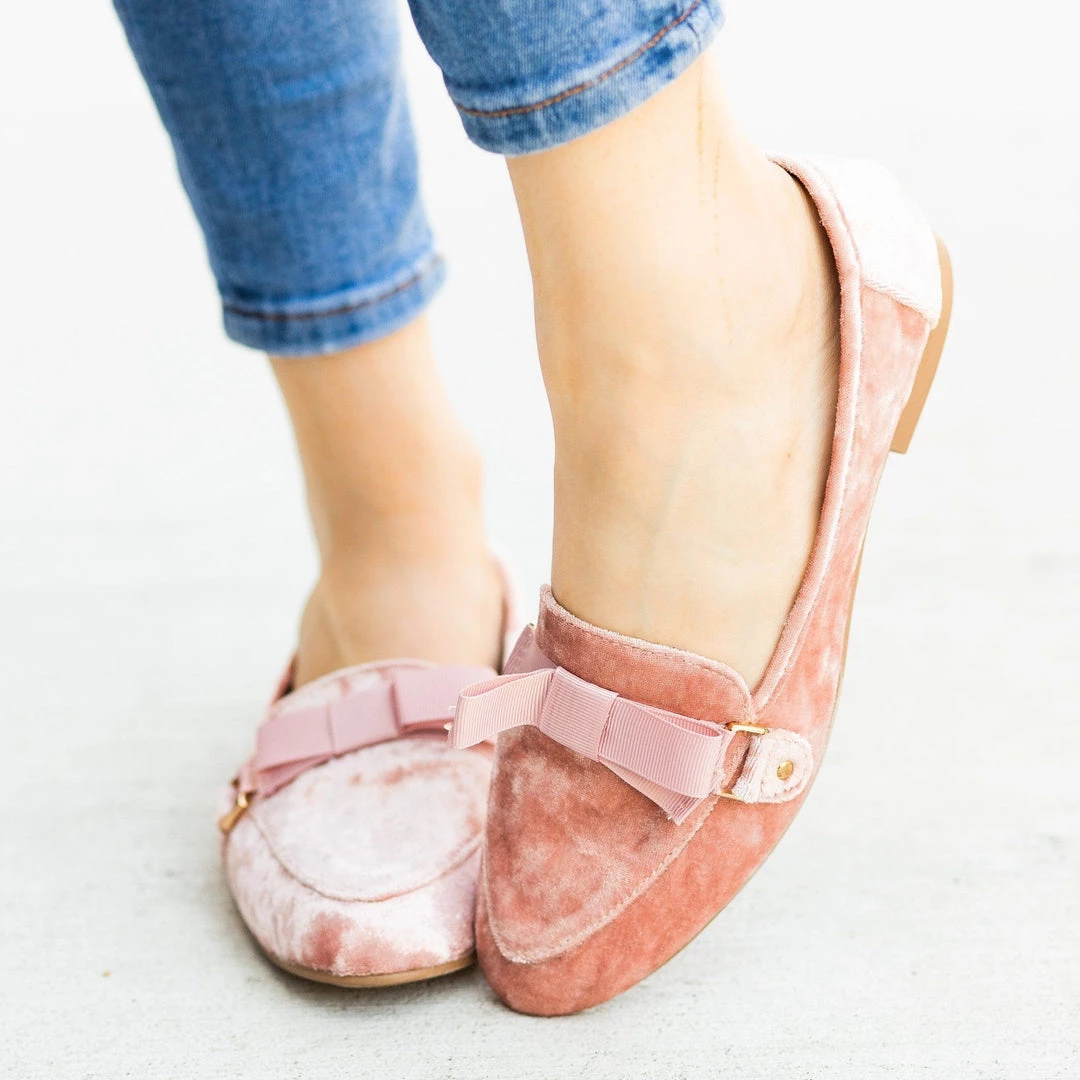 Qupid Shoes Lovely Bow Tie Velvet Loafers 5 Qupid Shoes Lovely Bow Tie Velvet Loafers