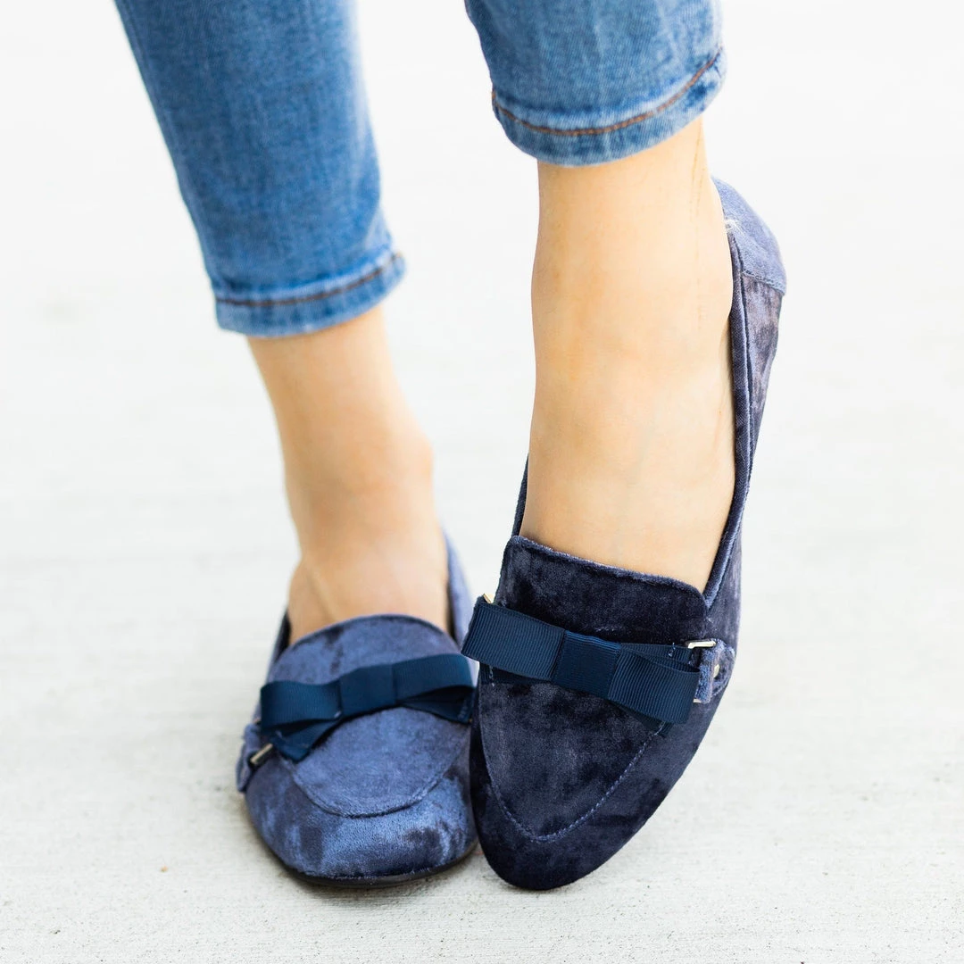 Qupid Shoes Lovely Bow Tie Velvet Loafers 3 Qupid Shoes Lovely Bow Tie Velvet Loafers