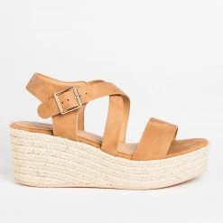 Soda Shoes Lovely Criss Cross Espadrille Wedges