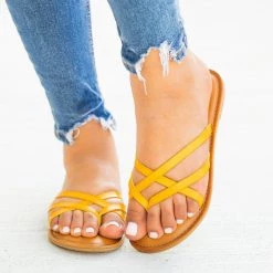 Soda Shoes Lovely Criss Cross Slip-On Sandals Newest Arrivals