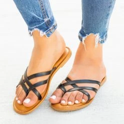 Soda Shoes Lovely Criss Cross Slip-On Sandals Newest Arrivals