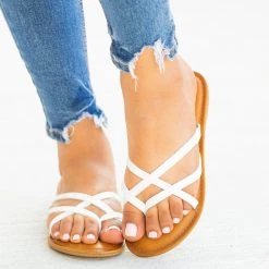 Soda Shoes Lovely Criss Cross Slip-On Sandals Newest Arrivals