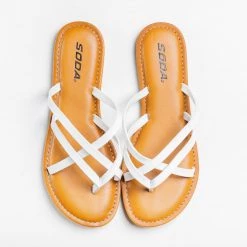 Soda Shoes Lovely Criss Cross Slip-On Sandals Newest Arrivals