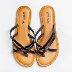 Soda Shoes Lovely Criss Cross Slip-On Sandals Newest Arrivals