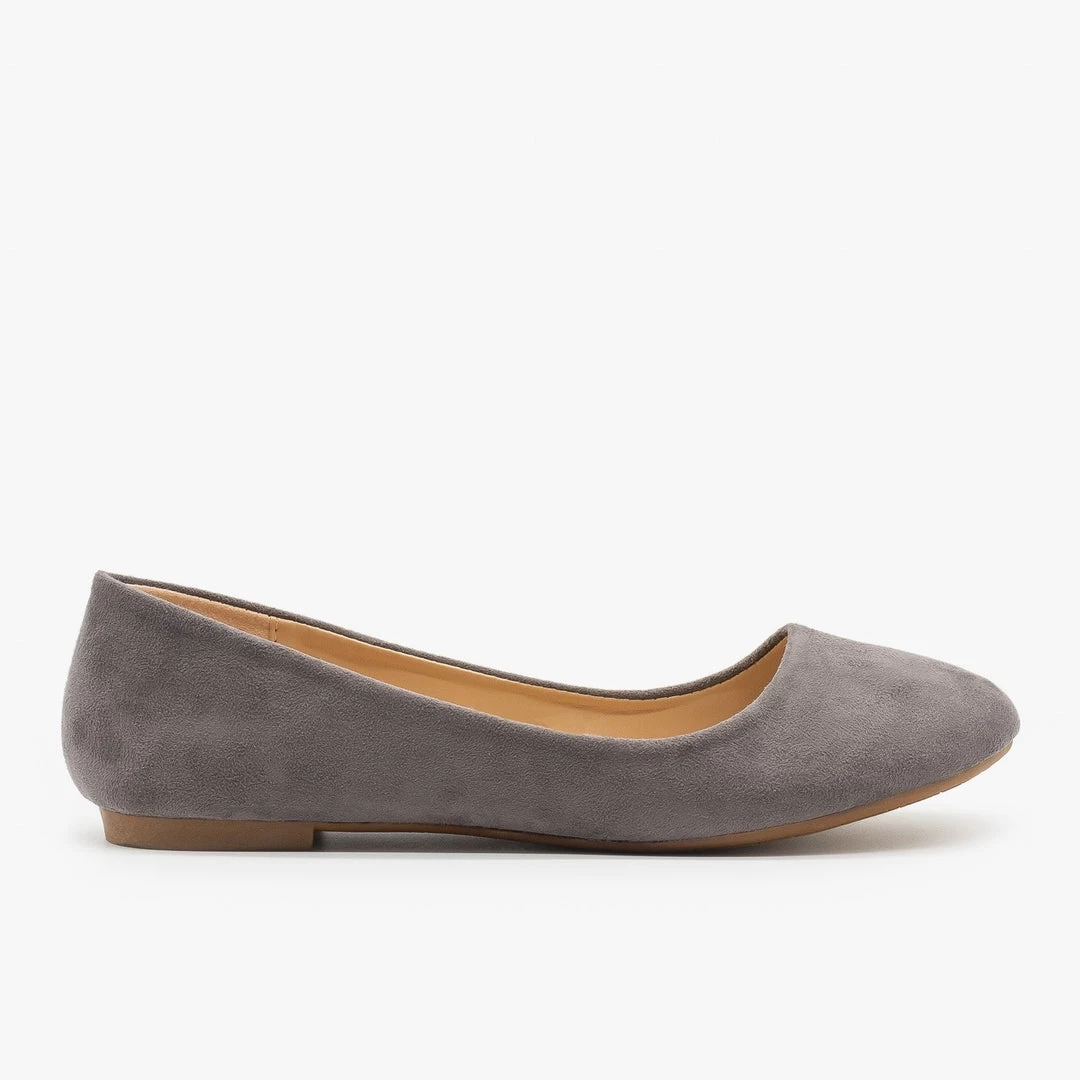 Bella Marie Lovely Faux Suede Ballet Flats 2 Bella Marie Lovely Faux Suede Ballet Flats