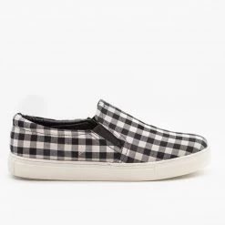 AMS Shoes Newest Arrivals Lovely Gingham Slip-On Sneakers