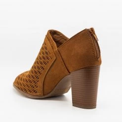 Refresh Lovely Laser Cut Design Peep-Toe Booties Newest Arrivals