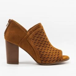Refresh Lovely Laser Cut Design Peep-Toe Booties Newest Arrivals