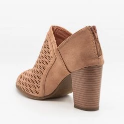 Refresh Lovely Laser Cut Design Peep-Toe Booties Newest Arrivals
