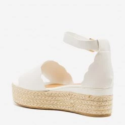 Bamboo Shoes Lovely Scalloped Edge Espadrille Flatforms