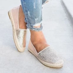 Bella Marie Newest Arrivals Mandy Glitter Slip-On Flats 5 Bella Marie Newest Arrivals Mandy Glitter Slip-On Flats